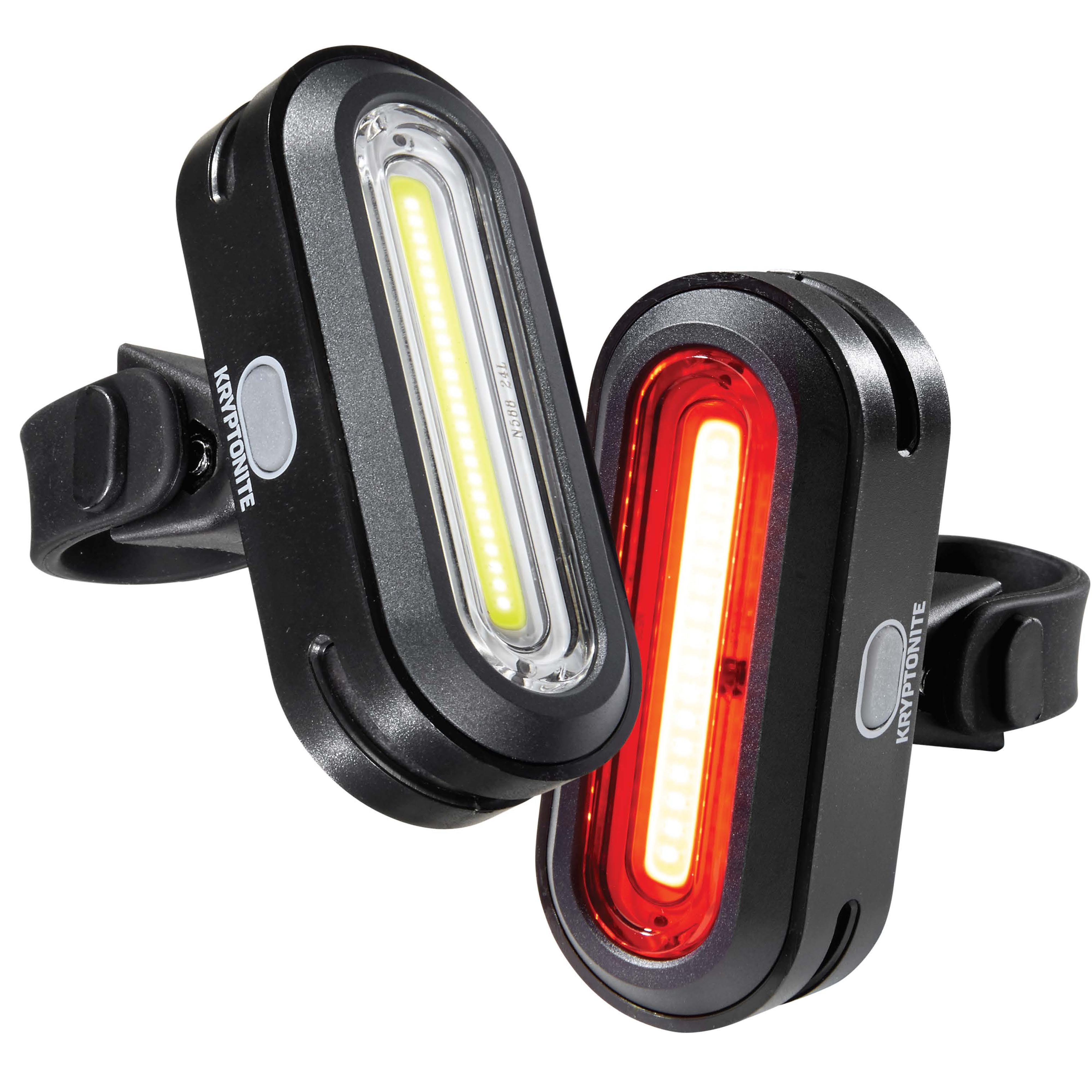 Kryptonite Comet F100/R100 Alum to Be Seen Front & Rear LED Bicycle Light 2 Pack 